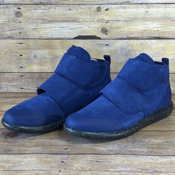 WORLD BOOTS Sz 11 Mens Chukka Moccasin Boots 100% Leather Suede Blue - Picture 2 of 16